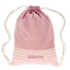 Mochila Saco Vichy Rosa Personalizable