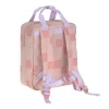 Mochila Square Pattern Party Rose / Lilac Personalizable