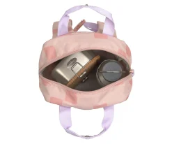 Mochila Square Pattern Party Rose / Lilac Personalizable