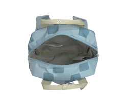 Mochila Square Pattern Party Blue / Green Personalizable