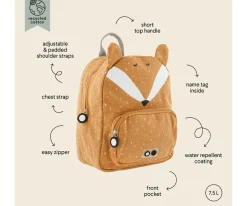 Mochila Trixie GRANDE Mr.Fox con Llavero Personalizado