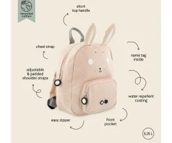 Mochila Trixie PEQUEÑA Mrs.Rabbit Personalizable