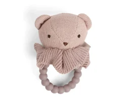 Mordedor y Sonajero Bear Soft Rose