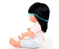 Muñeca Asiática con Gafas 38cm