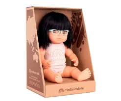Muñeca Asiática con Gafas 38cm