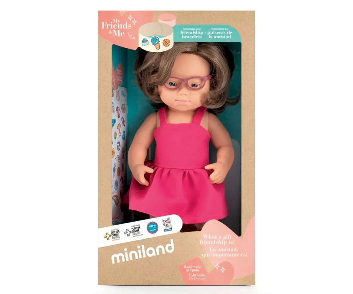 Muñeca Caucásica Síndrome con Gafas 38 cm My Friends & Me