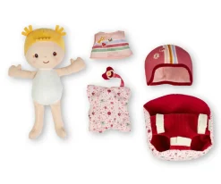 Muñeca de Tela Lena y Asiento de Bicicleta