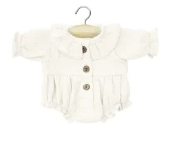 Muñeca Gordis Latika con Pelele Léonore Crudo y Cangrejeras Beige