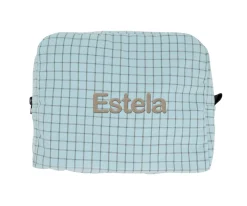 Neceser Grande Nordic Check Blue Personalizable
