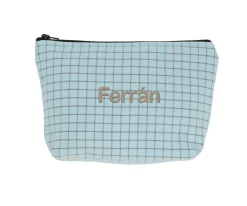 Neceser Infantil Nordic Check Blue Personalizable