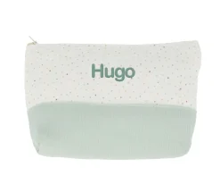 Neceser Infantil Rainbow Dots Verde Personalizable