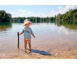 Pañal Bañador con Volantes Stripes Milky Peach