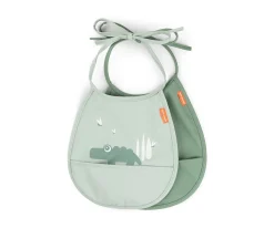 Pack 2 Baberos Pocket Croco Green