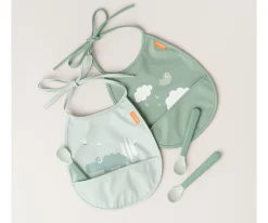 Pack 2 Baberos Pocket Croco Green