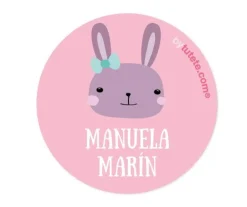 Pack 3 chapas Personalizadas Conejito