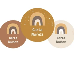 Pack 3 chapas Personalizadas Arcoíris Mostaza