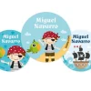 Pack 3 chapas Personalizadas Pirata