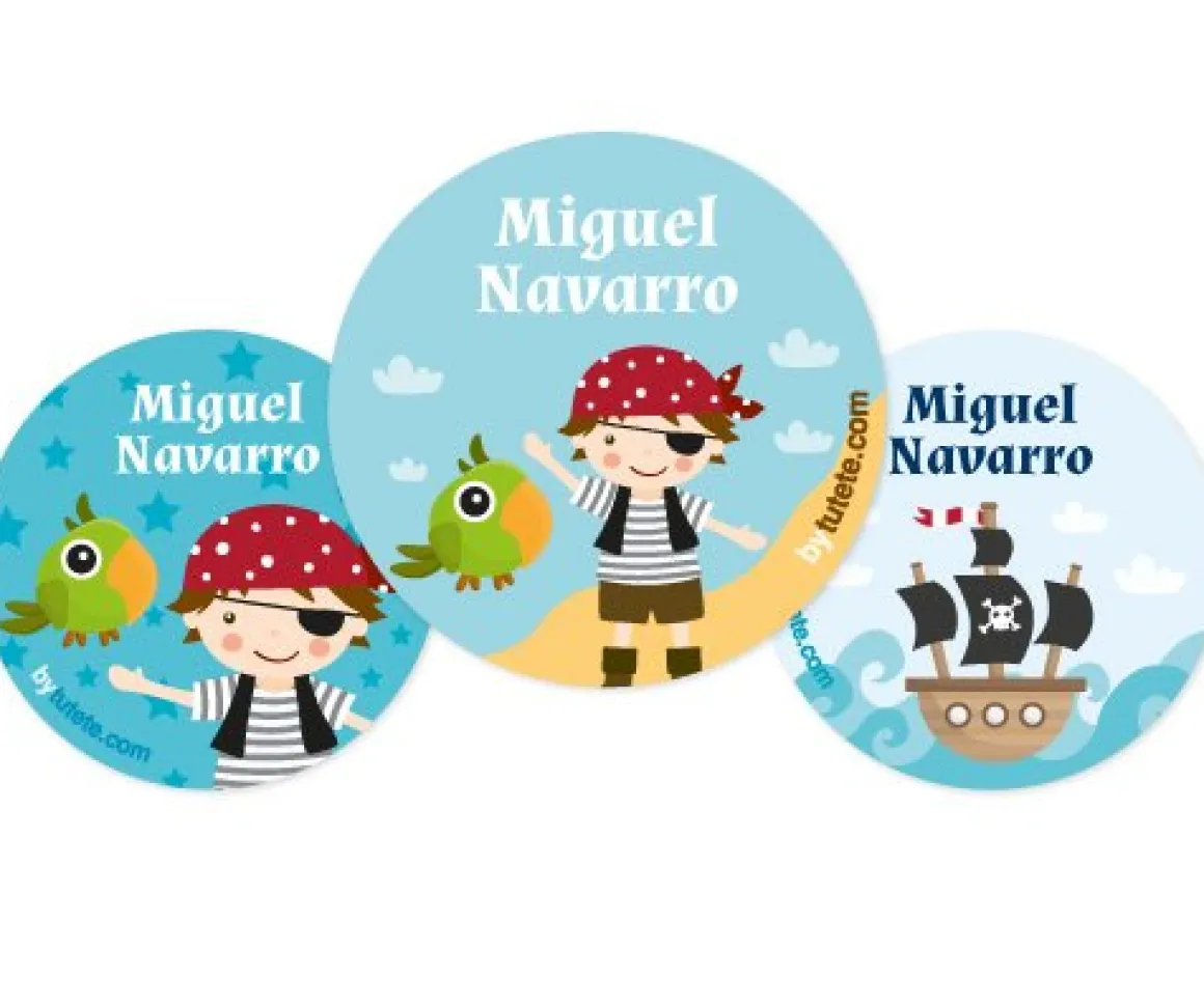 Pack 3 chapas Personalizadas Pirata
