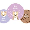 Pack 3 chapas Personalizadas Leopardo