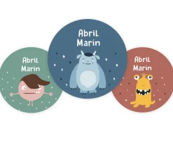 Pack 3 chapas Personalizadas Little Monsters