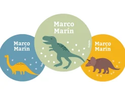 Pack 3 chapas Personalizadas Mundo Dinosaurios