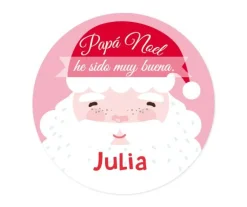 Pack 3 chapas Personalizadas Papá Noel Rosa