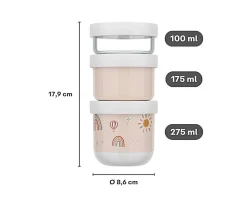 Pack 3 Dispensadores de Comida Apilable Mio Sunshine & Rainbow