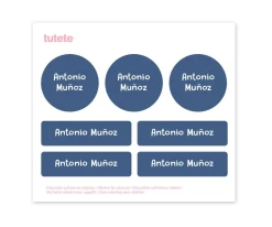 Pack Almuerzo Dino + 7 Pegatinas Blue Regalo Personalizables