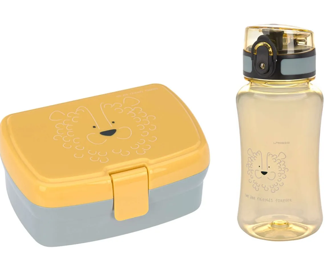 Pack Almuerzo Lion + 7 Pegatinas Blue Regalo Personalizables