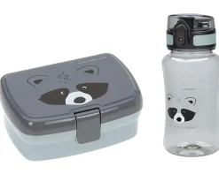 Pack Almuerzo Racoon + 7 Pegatinas Blue Regalo Personalizables