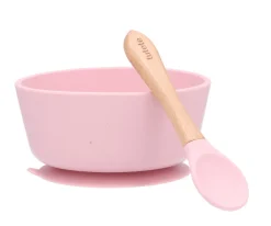 Pack Baby Meal Babero Silicona Magical Unicorn + Bol Silicona y Cuchara Pink