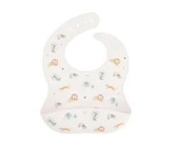 Pack Baby Meal Babero Silicona Savannah + Bol Silicona y Cuchara Acero Sage