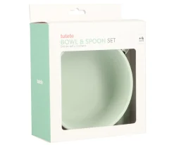 Pack Baby Meal Babero Silicona Savannah + Bol Silicona y Cuchara Acero Sage