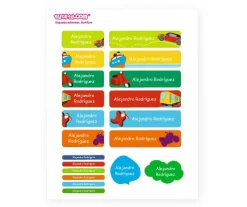 Pack Combinado Etiquetas termoadhesivas + pegatinas Rumrum