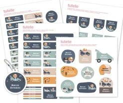 Pack Combinado Termo y Pegatinas Speed Racers