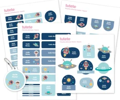 Pack Combinado Termo y Pegatinas Espacio