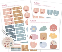 Pack Combinado Termo y Pegatinas Geometric Nature