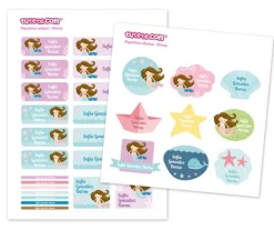 Pack Combinado Termo y Pegatinas Sirena