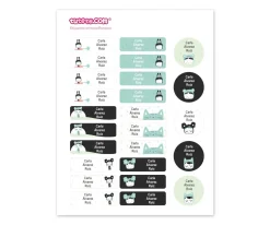 Pack Combinado Termo y Pegatinas Esther Gili Blanco y Negro