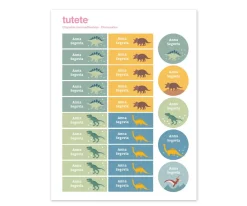 Pack Combinado Termo y Pegatinas Dinosaurios