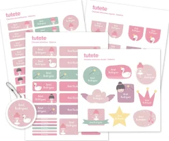 Pack Combinado Termo y Pegatinas Bailarina