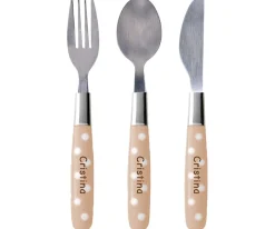 Pack Cubiertos Personalizados Lunares Caramelo