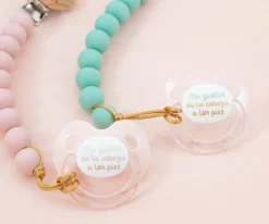 Pack Regalo Chupetero Me gusta de la cabeza a los pies Rosa