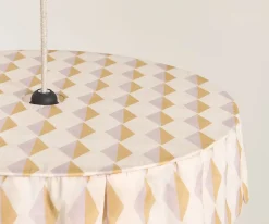 Pantalla de Lino Lámpara de Techo Vibes Mustard Harlequin