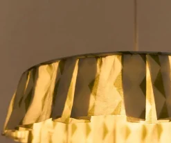 Pantalla de Lino Lámpara de Techo Vibes Green Blue Harlequin