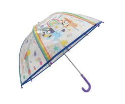 Paraguas Manual Infantil Bluey Transparente Burbuja