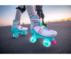 Patines Combo Neón Verde y Rosa T.30-33