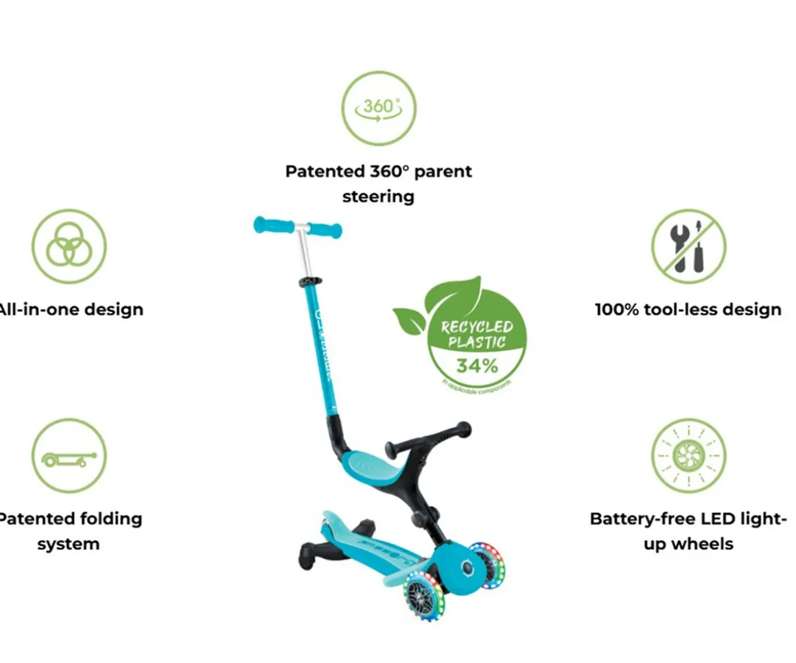 Patinete Go Up Active Luces Led 360° Mint