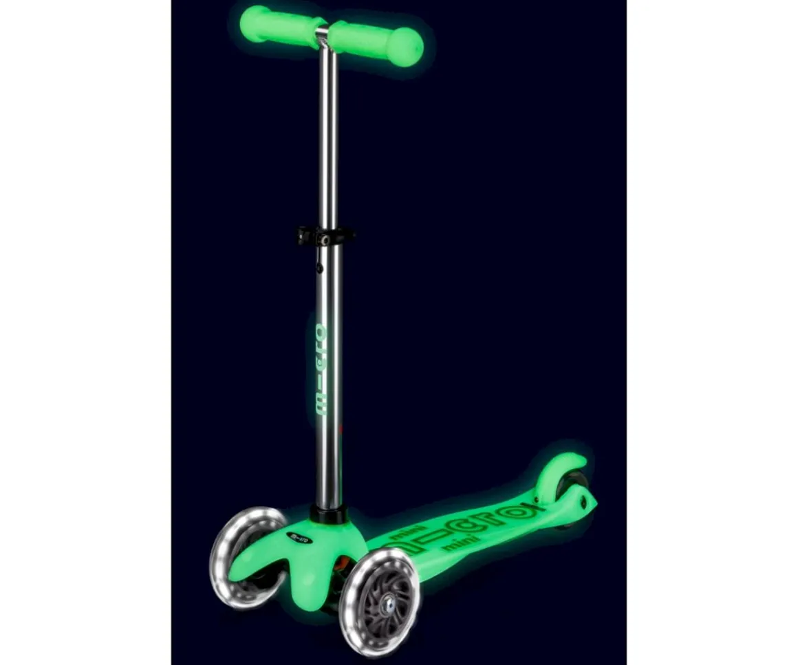 Patinete Mini Micro Deluxe Glow Lime con Luces LED