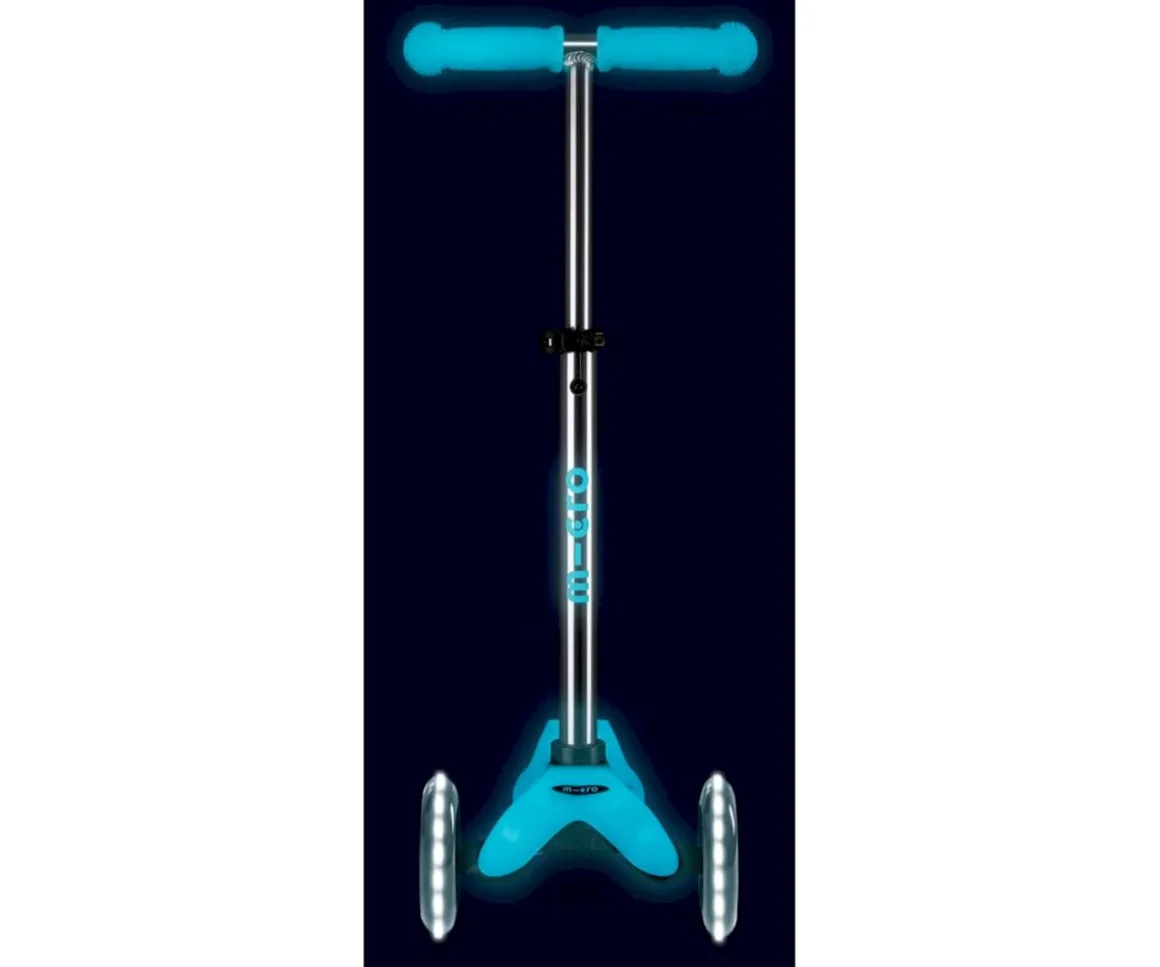 Patinete Mini Micro Deluxe Glow Aqua con Luces LED